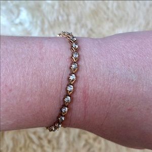 Gold plated .925 Silver Cubic Zirconia Bracelet